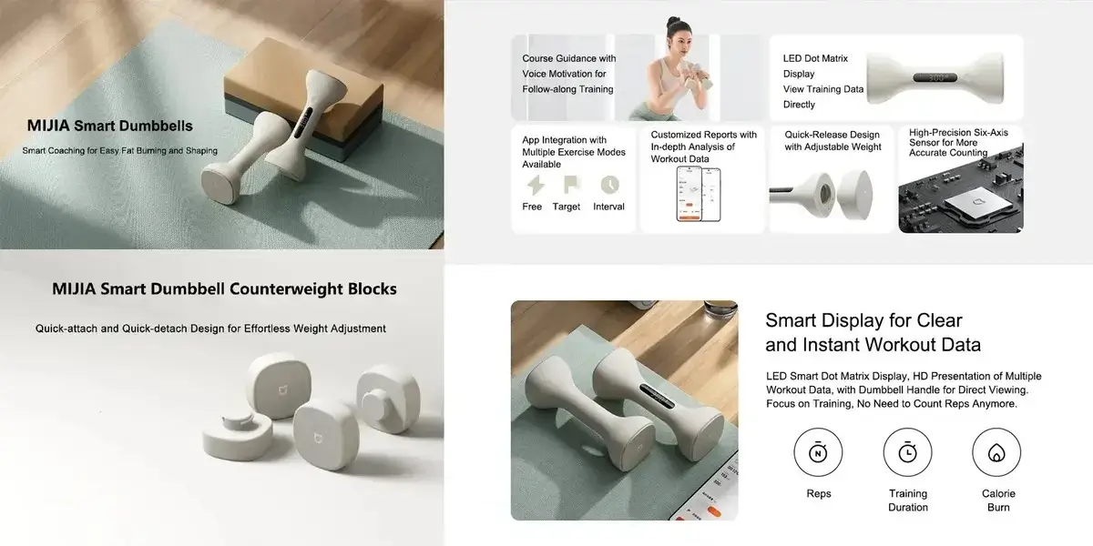 Xiaomi Mijia Smart Dumbbells for Men and Women â (MJYL01YM).webp